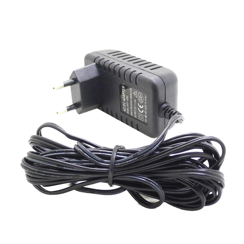 Camera Adapter Extension cord 3 Meters EU AC/DC Power adapter charger for CCTV Camera AC 100-240V DC 12V 2A (2.1mm * 5.5mm)