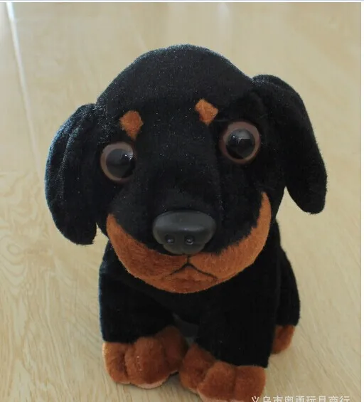 10 pieces a lot lovely small black dog toy cute stuff dog doll gift about 20cm