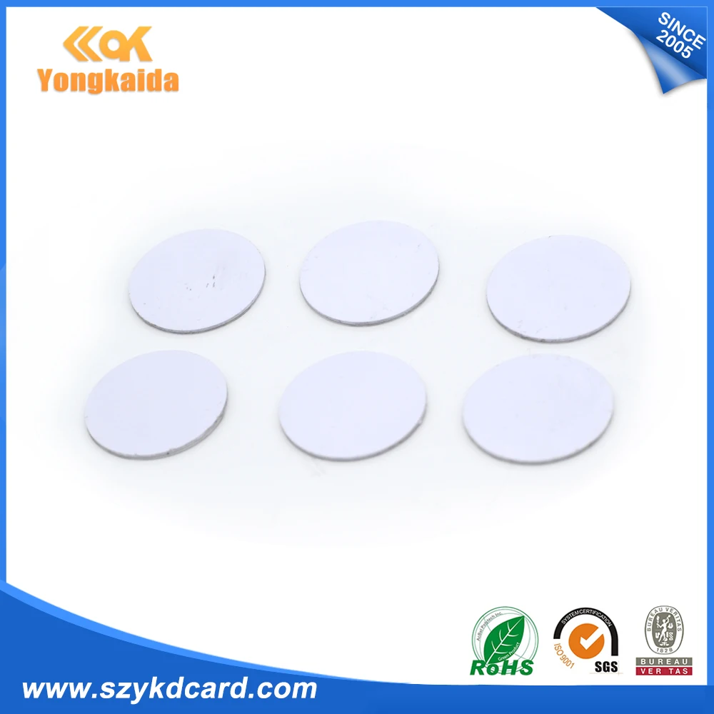 Hot sale 1000pcs/lot T5577 diameter 20mm Coin Tag 125Mhz Smart Round Card no adhesive Coin Tag Read Only for Access Control