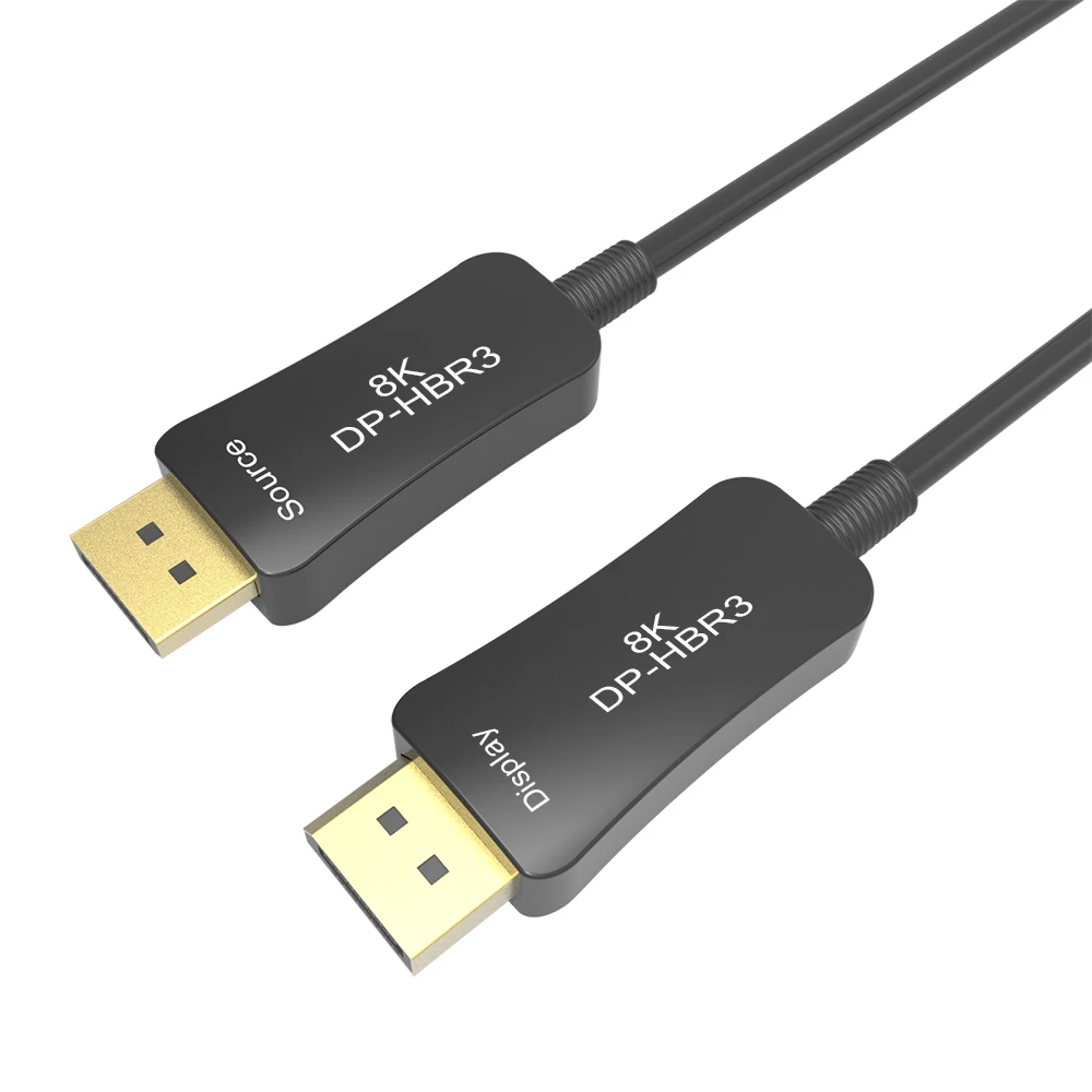 Optical Fiber DP1.4 DP to DP 8K 60Hz 4K 144Hz DisplayPort Cable Slim and Flexible Cable 32.4Gbps High Speed 3D Cabl