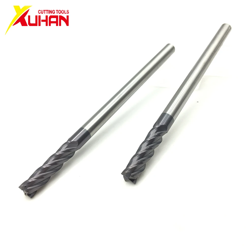 4 الناي Φ6.0 * 6D * 150L HRC50 آلة تحكم رقمي بالكمبيوتر الصلبة كربيد endmill التنغستن الصلب قاطعة المطحنة نهاية مطحنة أداة القطع endmill