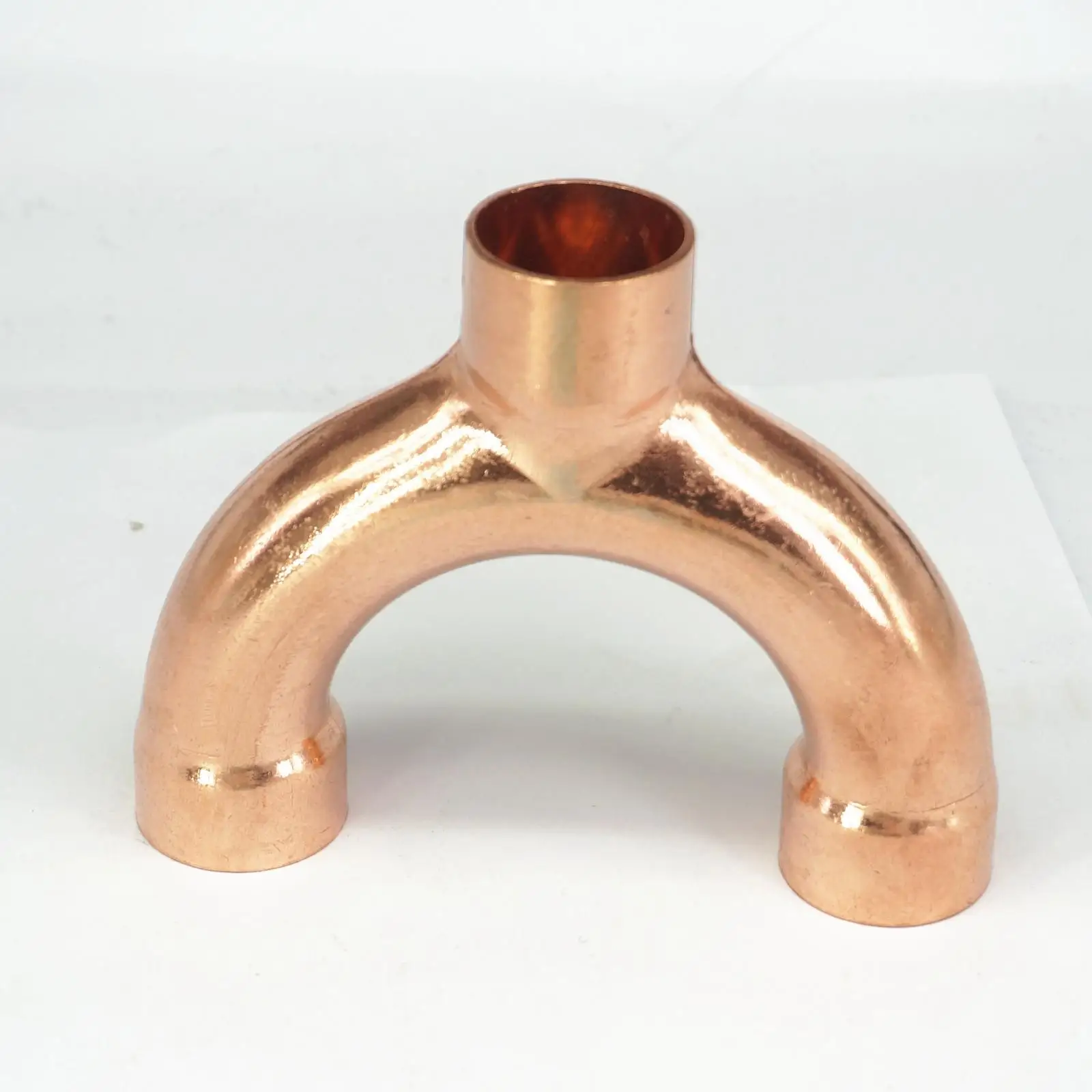 

32x1.6x125mm Copper End Feed Equal Y 3 Ways Welding Pipe Adapter Fitting Air Conditioner Refrigeration Gas Water Oil