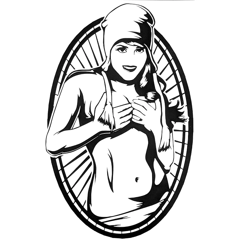 16*10cm sexy girl tattoo veneer, laptop car motorcycle beautiful temptation sticker