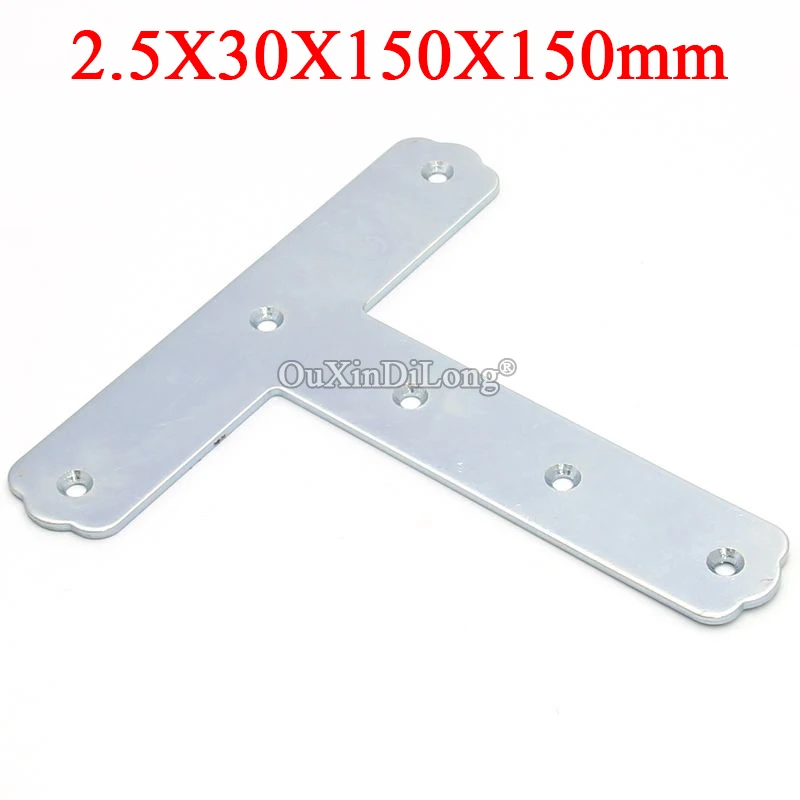 

NEW 10PCS Metal Flat Corner Braces 30X150X150 Large T Shape Triangle Reinforced Connect Fittings Board Frame Furniture Brackets