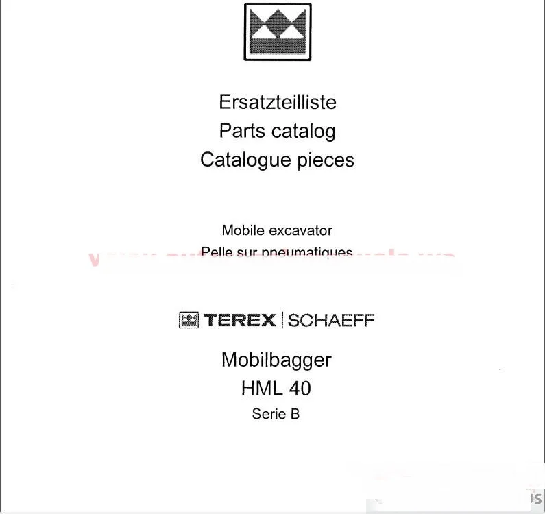 

for Terex Schaeff All Part Manual