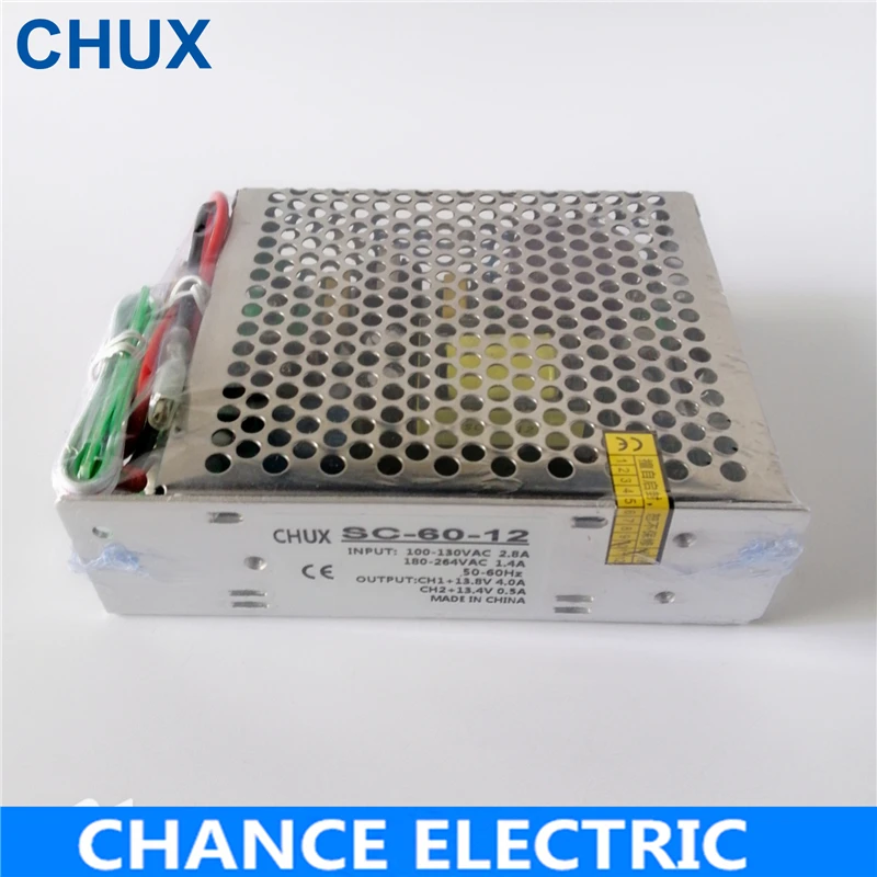 60W 12V 5A Universal AC UPS Charge Function Monitor Switching Power Supply 13.8v Battery Charger (SC-60-12)