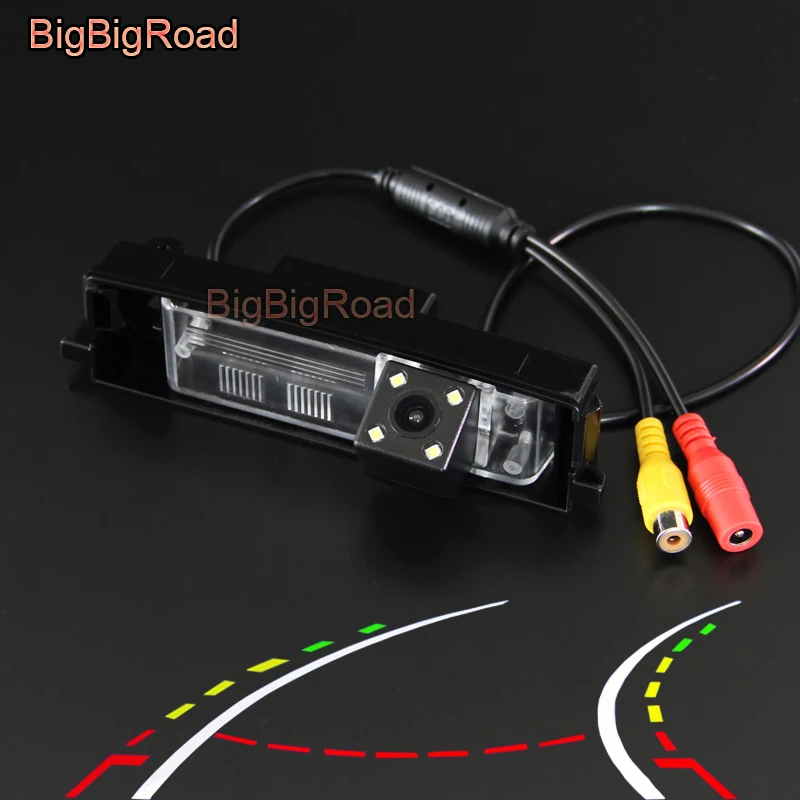 BigBigRoad Car Intelligent Dynamic Tracks Rear View Backup Camera For Toyota RAV4 RAV-4 RAV 4 2006 2007 2008 2009 2010 2011 2012