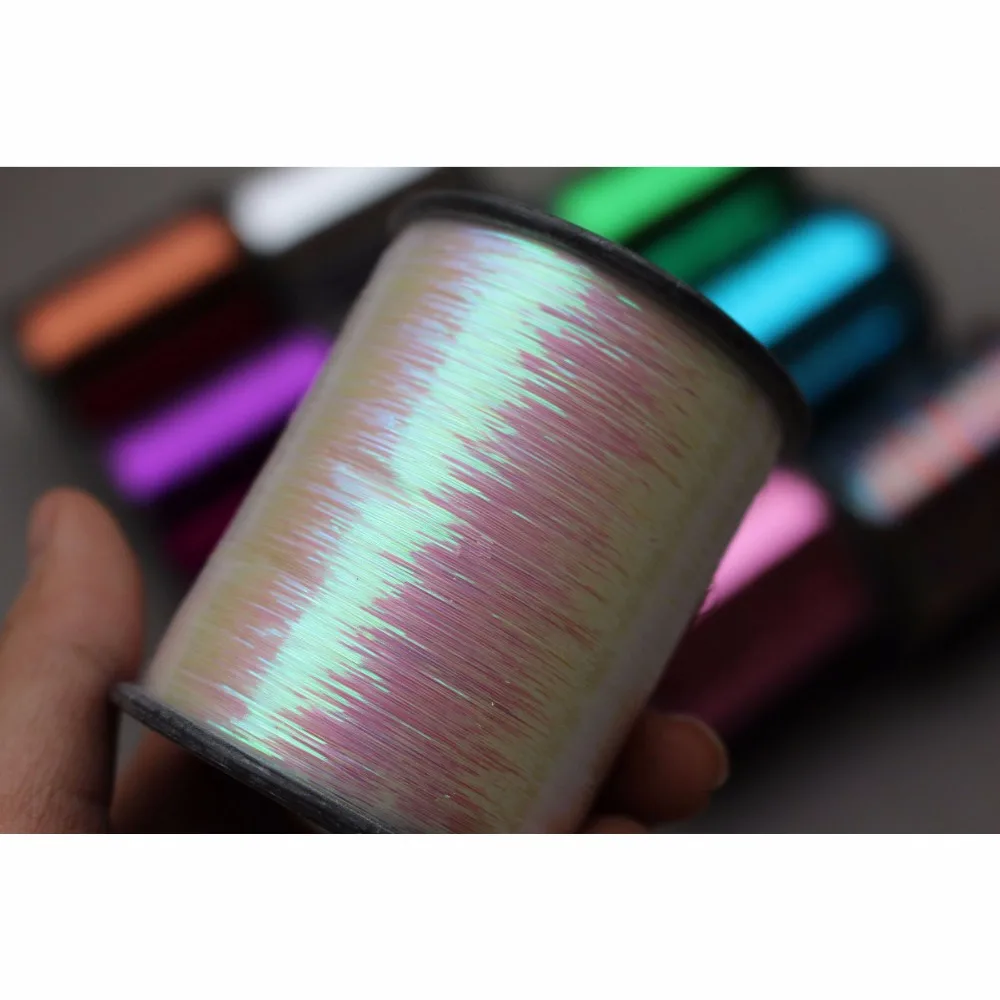 Tigofly 1 Spool 16 Colors 8000m Tinsel Flashabou Flat Mylar Tinsel Sparkle Flash Tube Fly Tying Materials Width 1/92