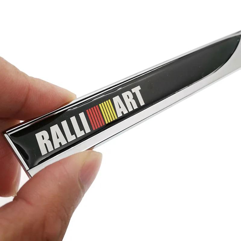 1 Pair 3D Metal RALLIART Logo Fender Side Car Sticker Emblem For Mitsubishi Lancer 10 RalliArt l200 Galant Ralli Art Car Styling