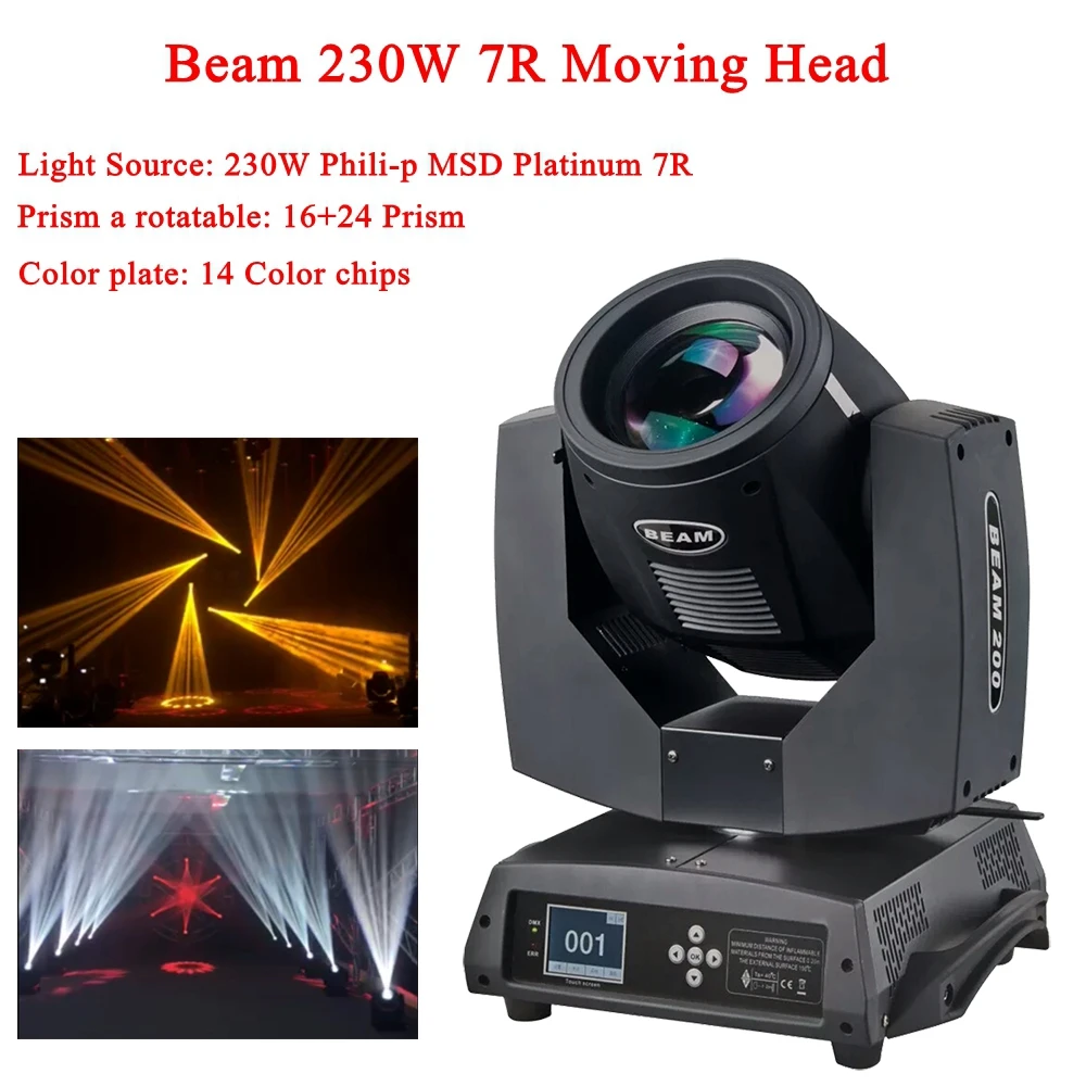 

Professional LED Beam Moving Head 7R Beam 230W Touch Screen Beam For DJ Disco Dance Floor Nightclub Stage Parties Show