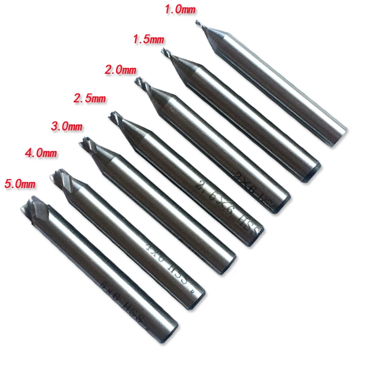 2.0mm End Mill Cutter For Vertical Key Cutting Machine Parts Locksmith Tools Cutters Bits Steel Drill  5 pieces/lot