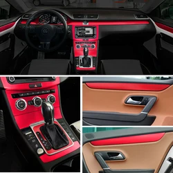 For Volkswagen VW CC/Passat B7 Interior Central Control Panel Door Handle Carbon Fiber Stickers Decals Car styling Accessorie