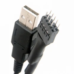 9 pin Male to External USB A Male PC Mainboard Internal Data Extension Cable