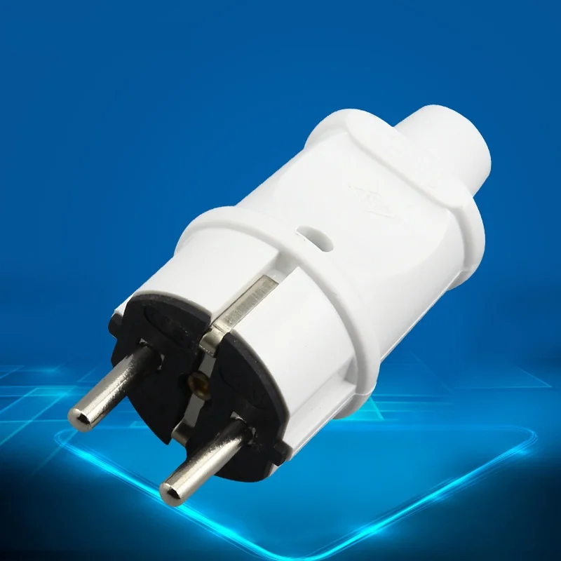 

2pcs/lot Germany Russia Spain 2pins Elcectrical AC250V 16A EU Power Cord Cable Online Power Plug Trackable Shipping