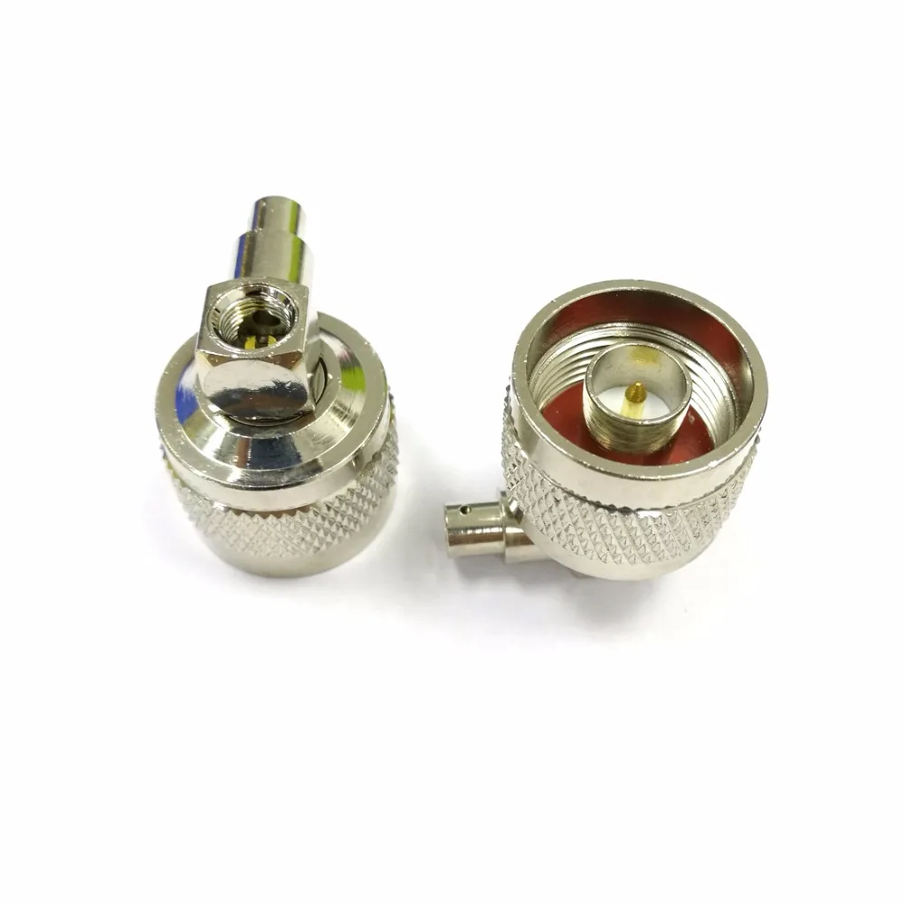 Nuevo 1 pc N macho ángulo recto conector coaxial RF soldadura para cable RG405