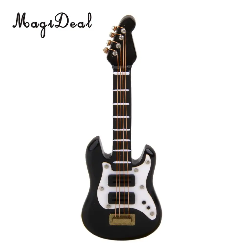 MagiDeal 4Colors 1:12 Dollhouse Miniature Music Instrument Electric Guitar for Kids Learning Educational Musical Toy House Decor