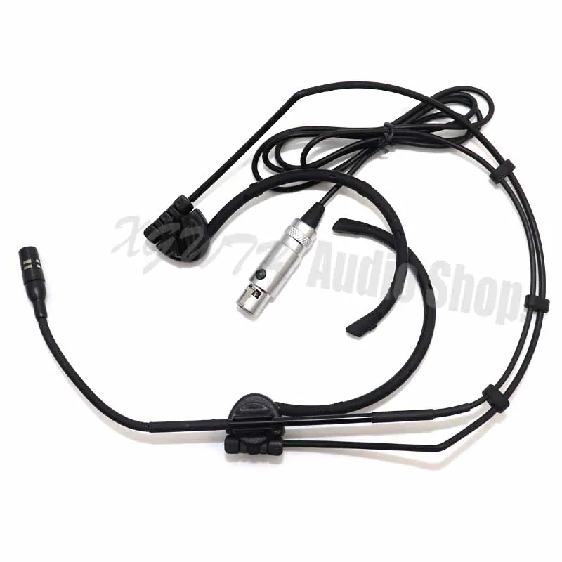 Micrófono de cabeza plegable profesional, auriculares de doble gancho, condensador cardioide, sistema de micrófono inalámbrico Shure Sennheiser
