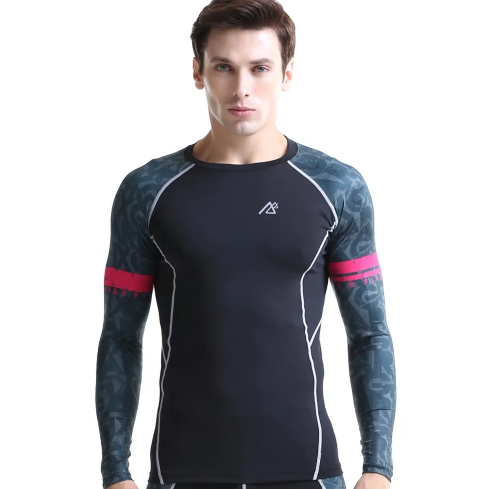 

Men`s Technical Graphic Rash Guard Compression Base Layer Shirt Quick-dry Ultralight Bodybuilding Fitness Tops Shirts