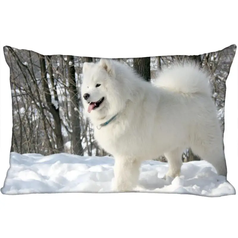 Samoyed Puppy Hot New Arrival Rectangle Pillowcase Wedding Decorative Pillow Case Customize Gift For Pillow Cover (two-sides)