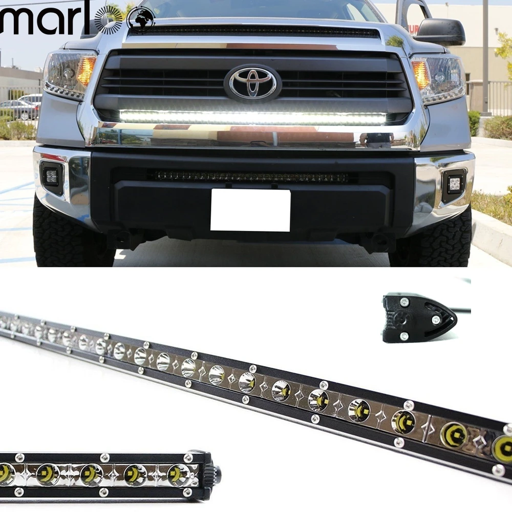 

Super Slim 144W 50 Inch Single Row LED Light Bar 12V 24V SUV Work Driving Lights Single Row 4x4 OffRoad Bar Lamp