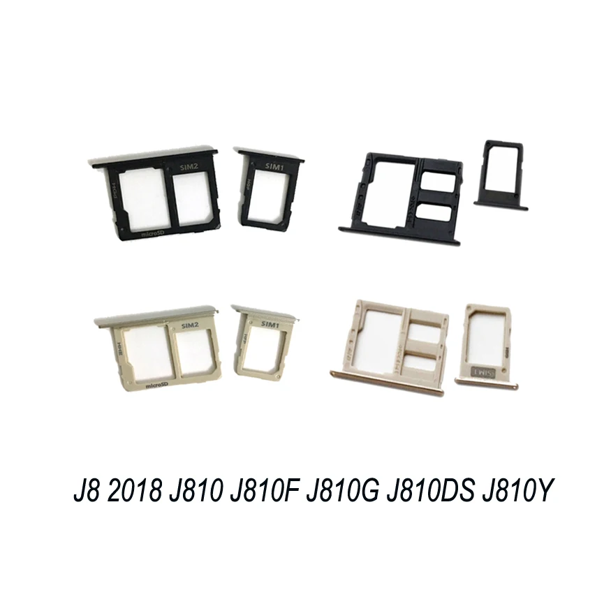 

For Samsung Galaxy J8 2018 J810 J810F J810G J810DS J810Y Original Phone Housing New SIM Tray Adapter Micro SD Card Tray Holder