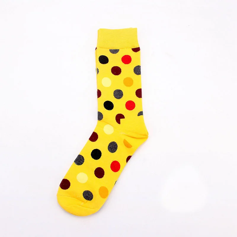 PEONFLY-Calcetines de algodón con lunares coloridos para hombre, medias divertidas informales con personalidad, estilo Harajuku, 2023