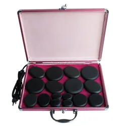 ¡Caliente! 20 unids/set de piedra de masaje corporal con caja calefactora de 220V CE y ROHS