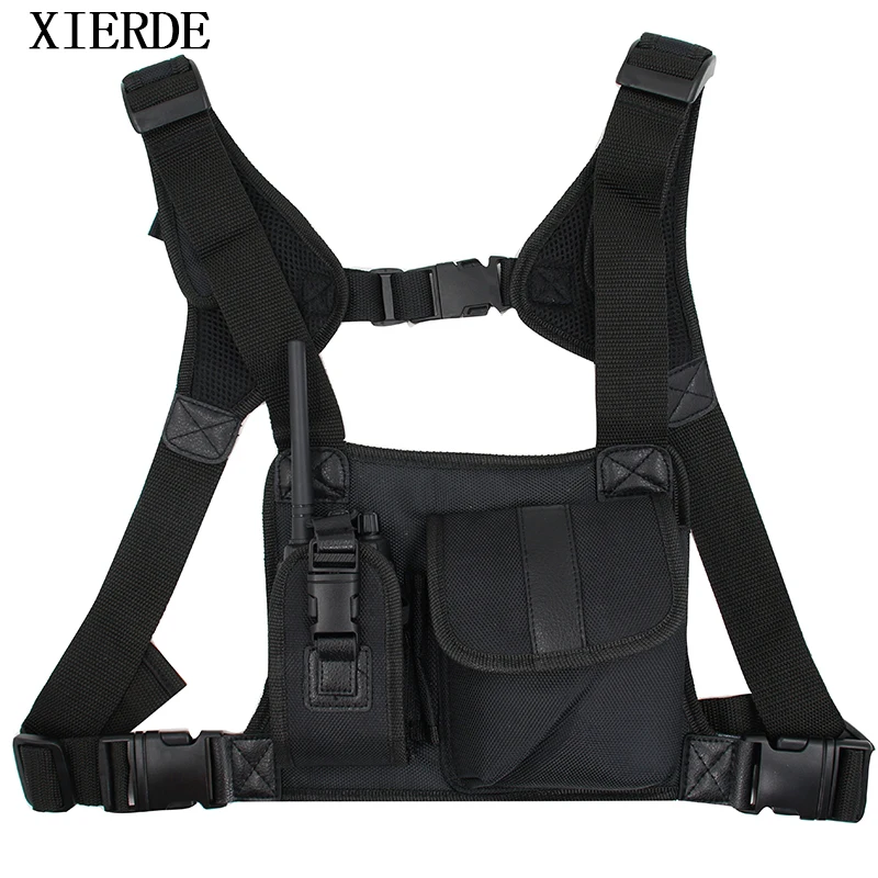 Radio Harness Brust Vorne Packung Beutel Holster Weste Rig Carry Tasche für Baofeng UV-5R UV-82 BF-888S TYT Motorola ICOM Walkie talkie