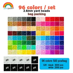 Yantjouet 2.6mm Yant Beads 96color/set Black White for Kid Hama Beads Diy Puzzles High Quality Handmade Gift children Toy
