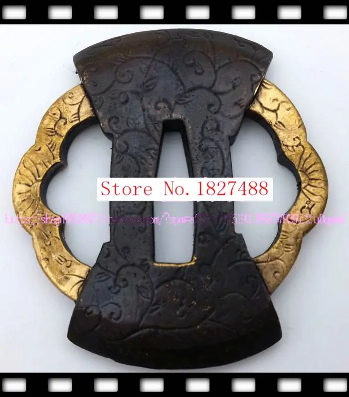 High Quallty Japan Samurai Katana tsuba Copper Guard Sword Accessories W/Axe Design