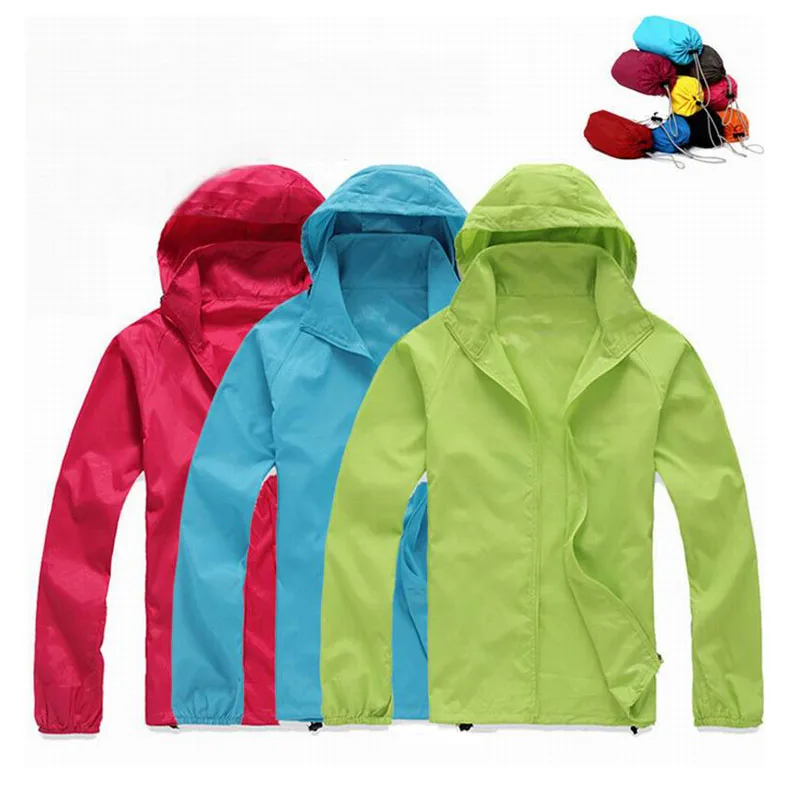 YOUGLE Men&Women Quick Dry Skin Jackets Waterproof Anti-UV Coats Outdoor Sports Clothing Camping Hiking Male&Female rain jacket