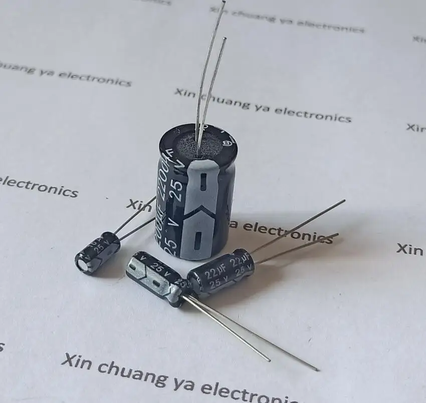 25V 10uF 22UF 47uF 100uF 220uF 330uF 470uF 680uF 1000uF 2200UF 4700UF 6800uf 20% DIP aluminum electrolytic capacitor