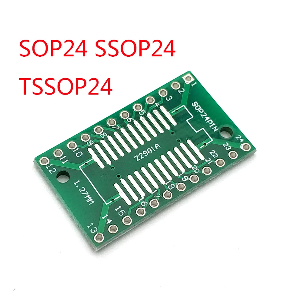 

SOP24 SSOP24 TSSOP24 к DIP24 PCB Pinboard SMD для DIP 0,65 мм/1,27 мм до 2,54 мм DIP Pin шаг PCB Board преобразователь гнезда