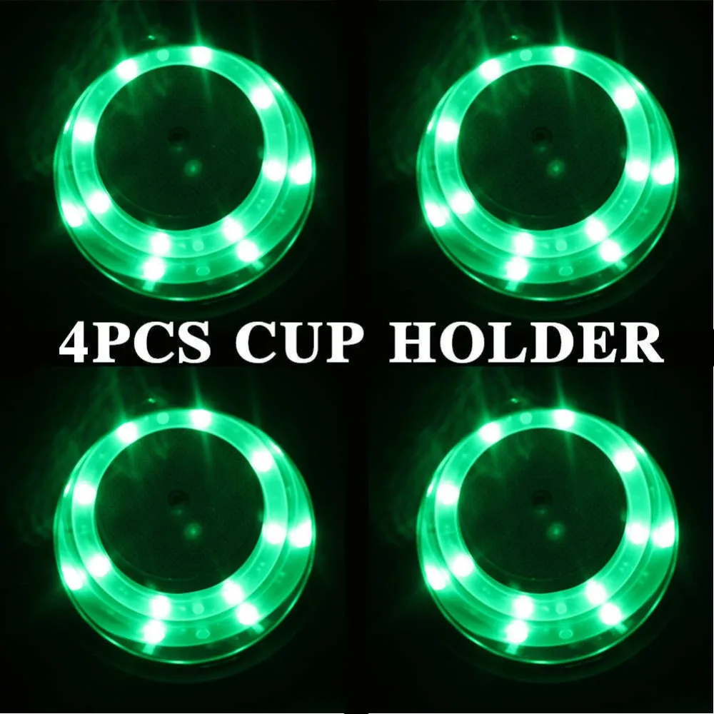 Boat Accessories 4Pcs Cup Drink Holder  LED Built-in Stainless Steel for Marine Yacht/RV