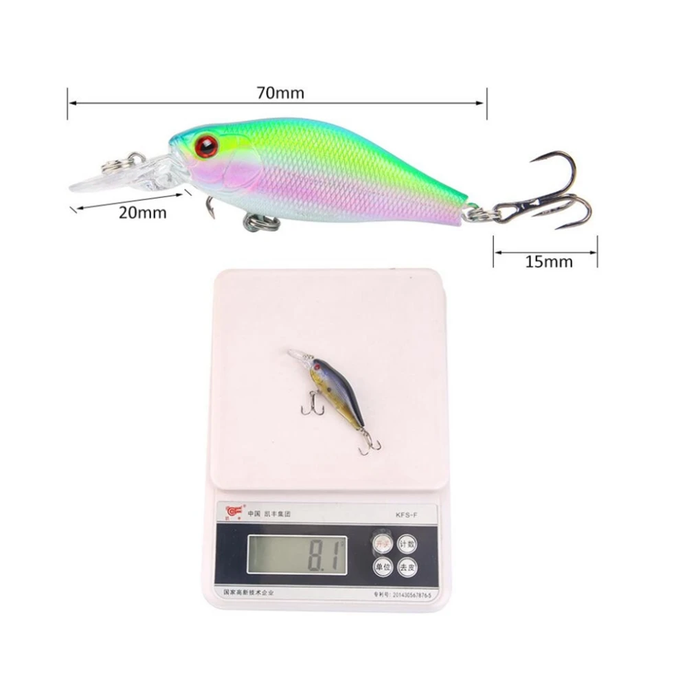 1Pcs Minnow Fishing Lure Wobblers 7cm 8.1g Floating Crankbait Artificial Plastic Hard Bait Bass Pesca Carp Fishing Tackle