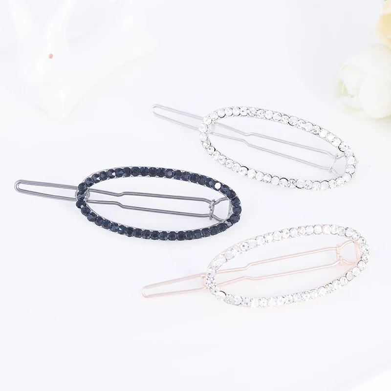 EASYA Simple Fashion Crystal Heart Hairpin Women Girls Hairwear Elegant Sparkling Rhinestone Starfish Bowknot Star Hair Clips