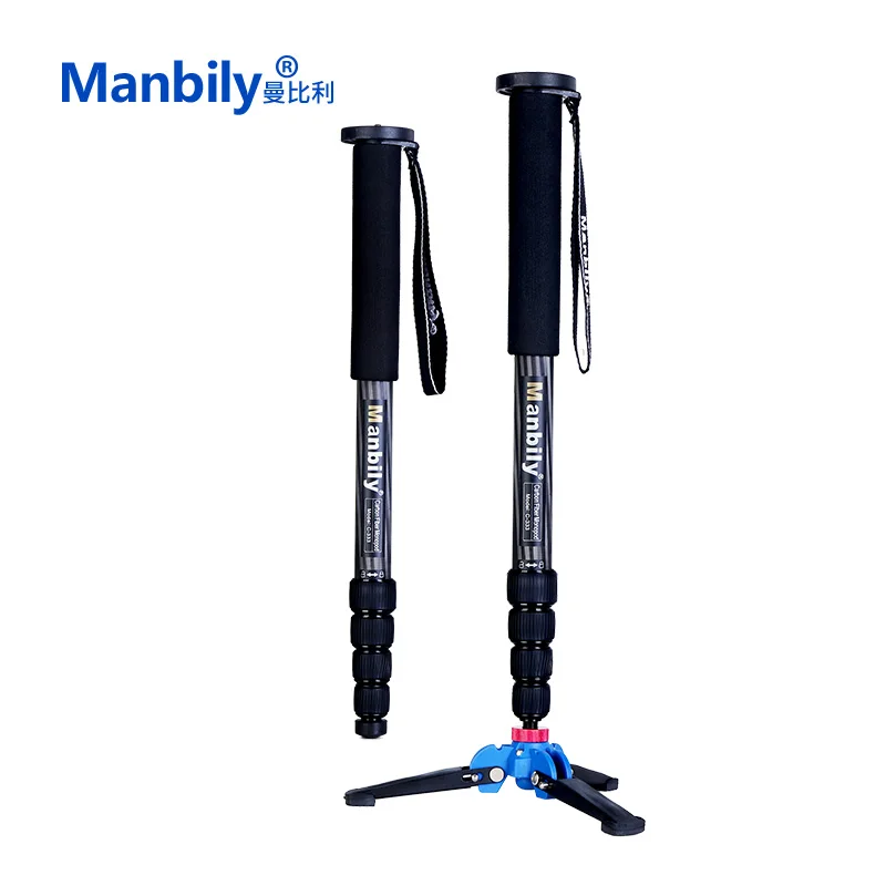 Manbily C-333 Carbon Fiber Camera Monopod With M13 Legs Stand Base 3/8