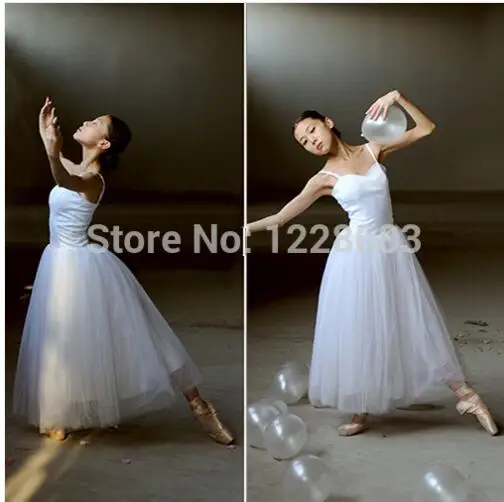 Professional Classical White Swan Lake Ballet Costume Romantic Adult Ballet Tutu Ballet Dresses For Performance Long Tutu