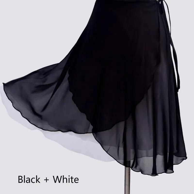 Lange Ballet Dans Rok Volwassen Kinderen Chiffon Dubbele Kleur Bloemenprint Praktijk Turnpakje Tutu Ballerina Vrouwen Ballet Jurk