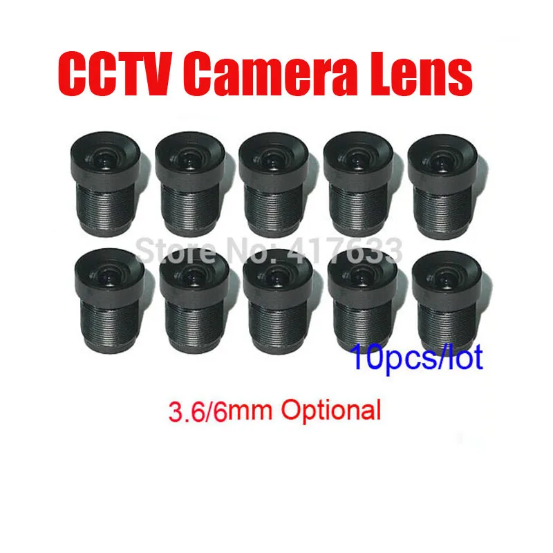 10pcs/Lot CCTV Camera Board Lens 3.6mm 6mm  Fixed Iris M12 Mount Wholesale For CCTV Analog / IP Camera Free Shipping