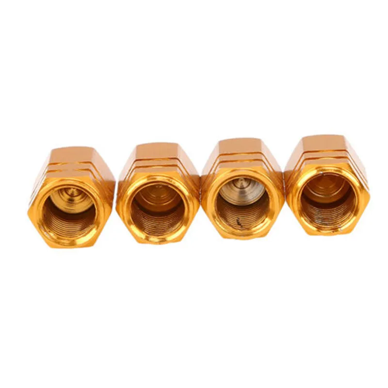 4Pcs Tappo Della Valvola Auto Tappi Valvola del Pneumatico del Camion Dell\'automobile Della Bici di Alluminio Cerchioni Stelo Della Valvola