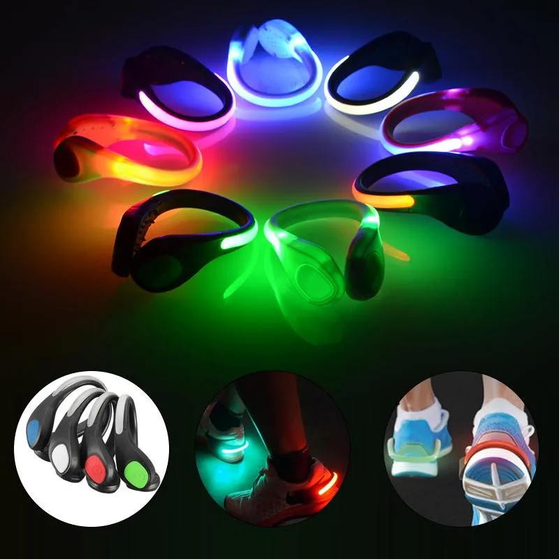 Luminous Shoes Clip Night Lights Safety Shoe Fairy Light Safety Warning Reflector Flashing Christmas Light For Outdoor Color Led