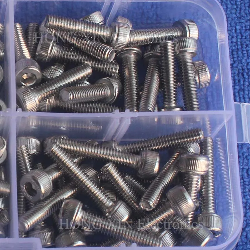 120 Stks/set M4 Rvs Hex Inbusbouten M4 Schroef Accessoires Kit Hardware Groothandel