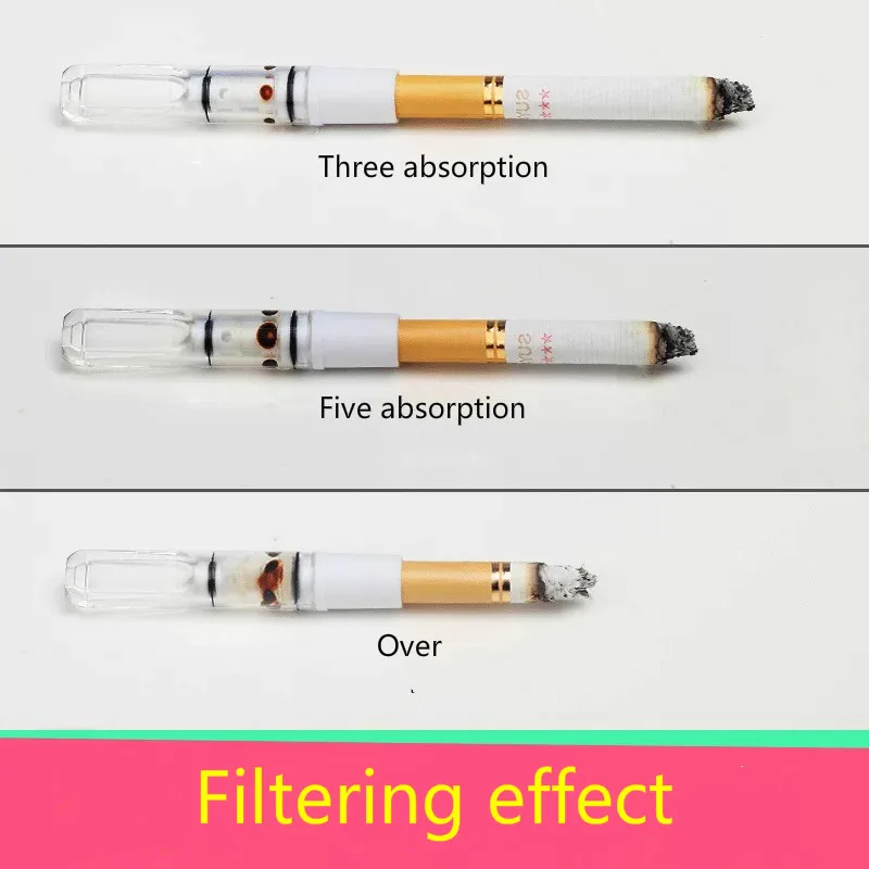 5pcs/bag Recycle Cleanable Cigarette Filter Food Grade Plastic Cigarette Holder Mouthpiece Filtration Cleaning holder