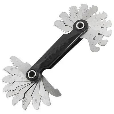 Foldable 4-48 Inch 55 Degree Thread 20 Blades Screw Pitch Gauge Tool