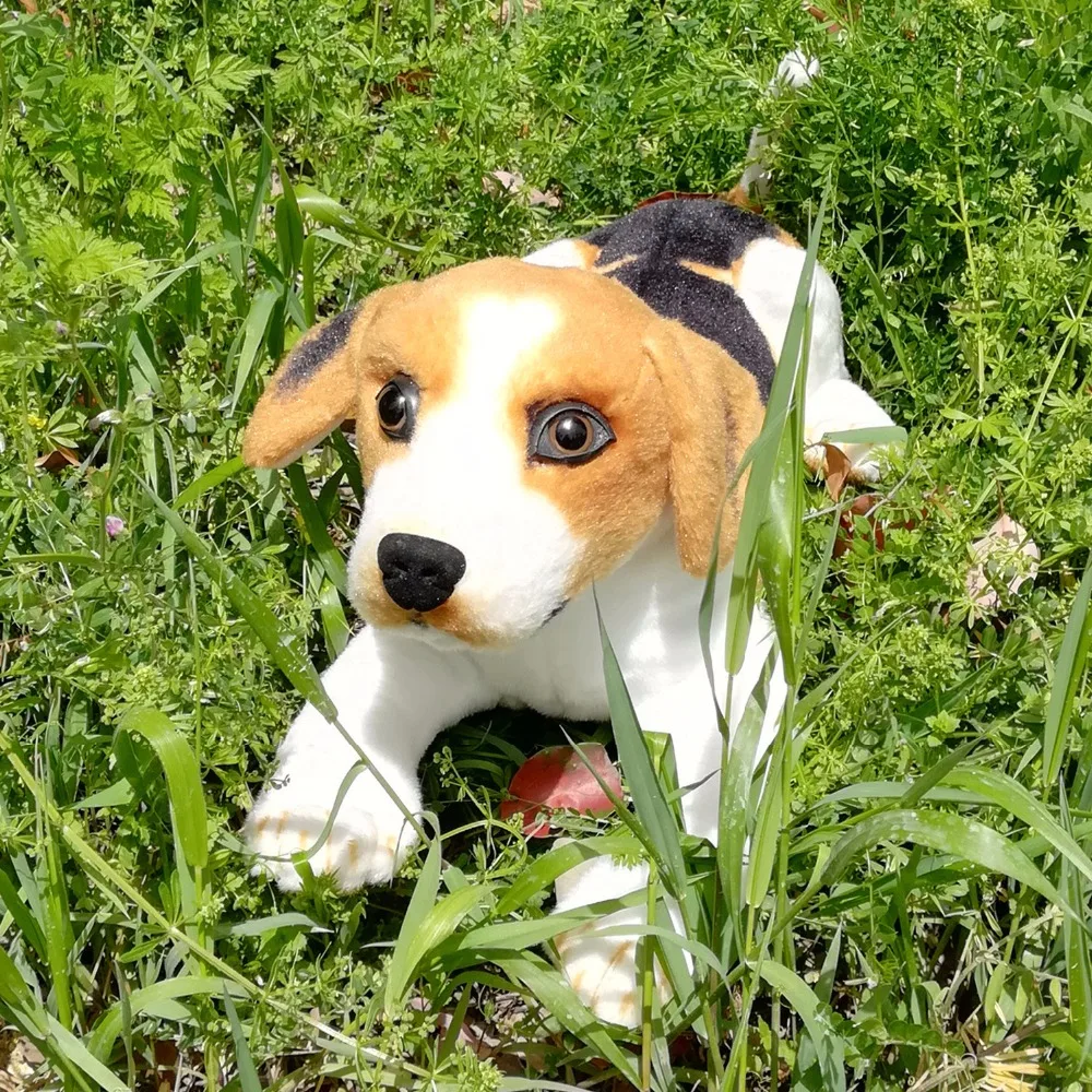 

cute simulaiton plush beagle toy lying dog doll gift about 45cm