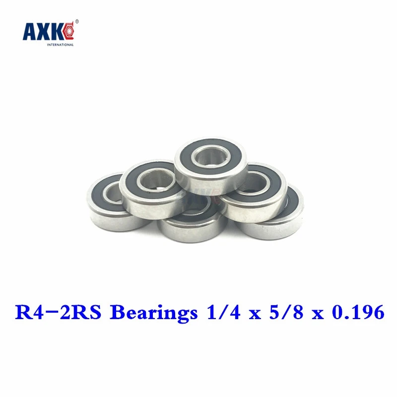 

2023 Hot Sale New Arrival Rolamentos Rodamientos Free Shipping 50 Pcs R4-2rs Bearings 1/4 X 5/8 0.196 Inch Ball R4 Rs R42rs 2rs