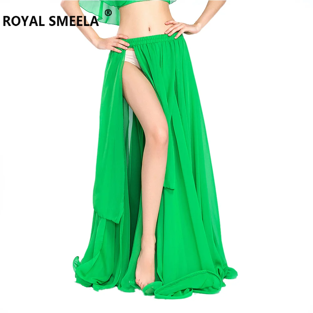 Big swing skirt sexy belly dancing skirts women tribal belly dance costume bellydance dress split performance practice clothes