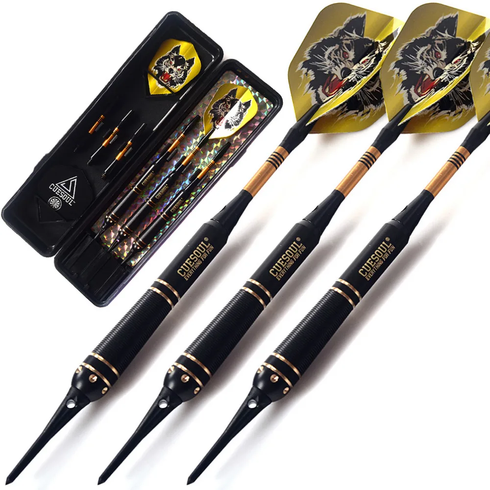 Cuesoul New Soft Tip Darts 3 Complete Darts 16-gram Barrels (The Sky Wolf Series)