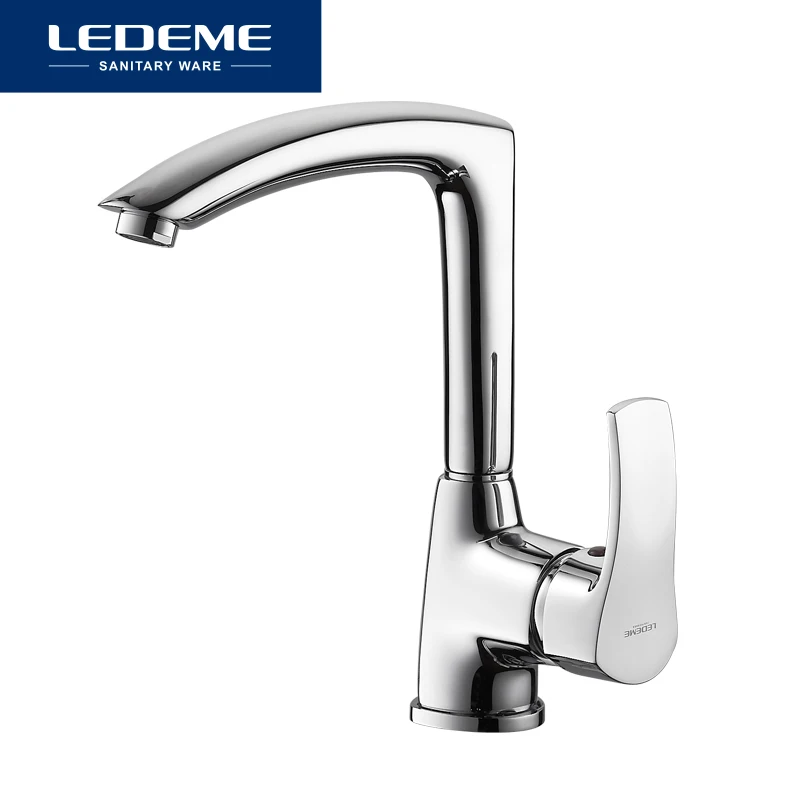 LEDEME New Kitchen Faucet Seven Letter Design 360 Degree Rotation with Water Purification Features Single Handle L4064